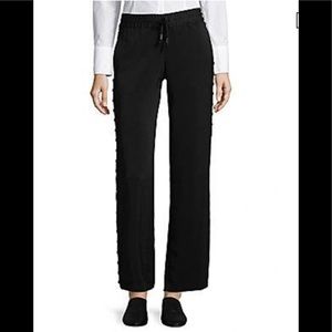 Alice + Olivia black wide leg tuxedo pants size 2